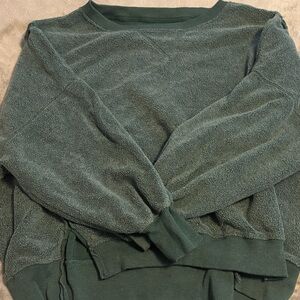 American Eagle Outfitters Women's Green Crewneck Sweater